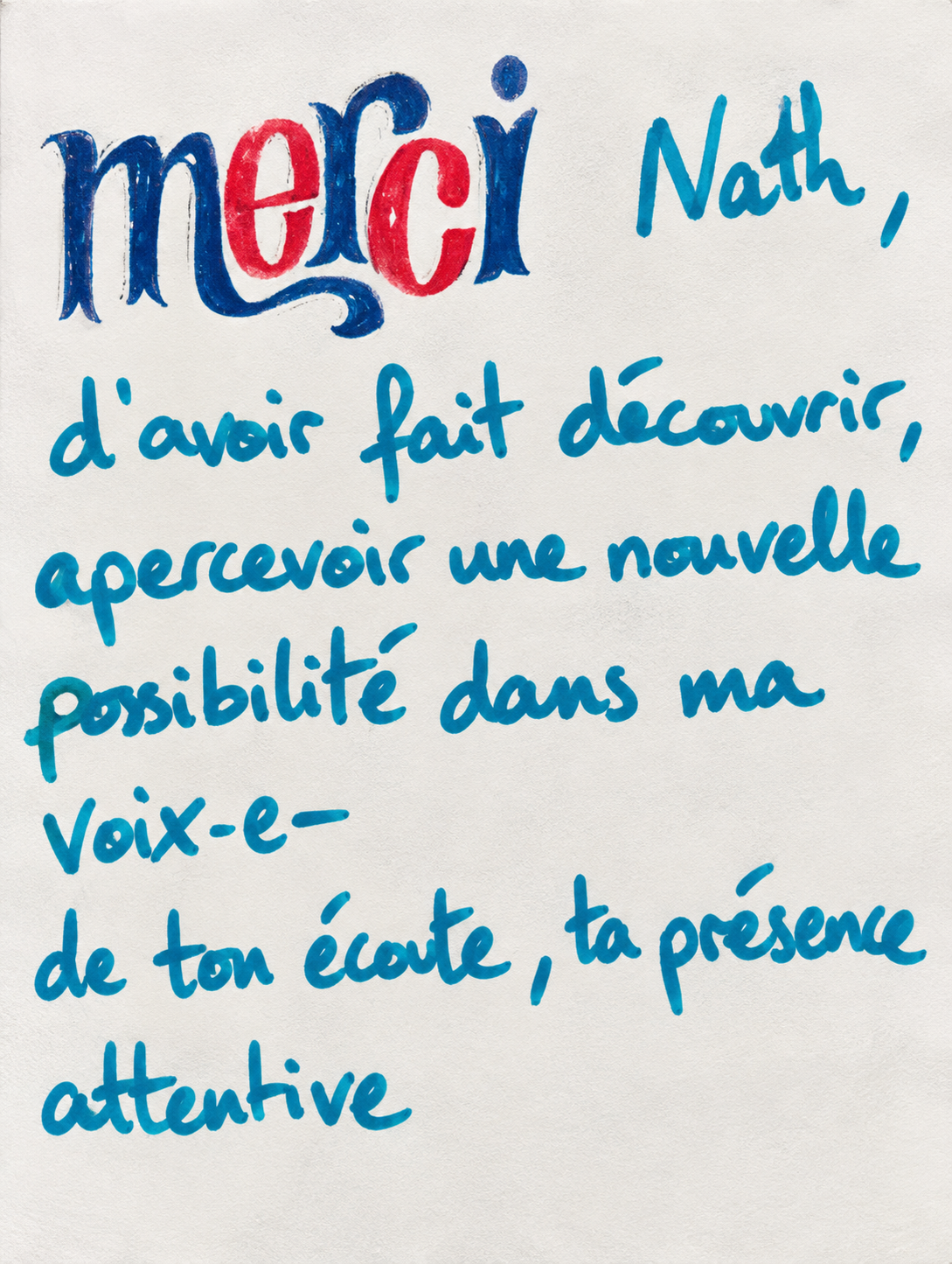 Note manuscrite « merci » en couleurs-1